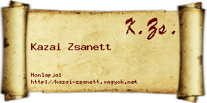 Kazai Zsanett névjegykártya